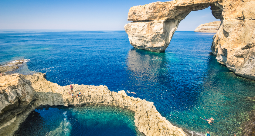 plavání na Gozu Gozo swimming