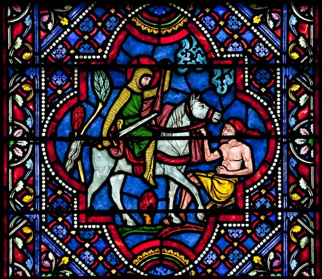 Vitráž Svatý Martin