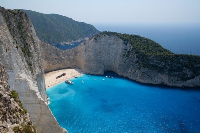 Pláž Navagio v Řecku