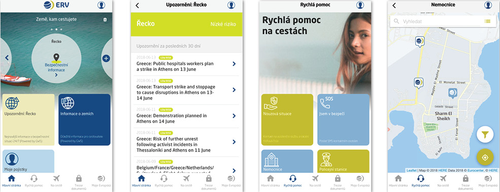 ERV travel&care mobile app