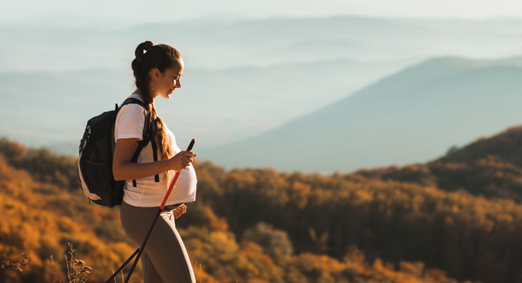 Těhotná na trekingové dovolené